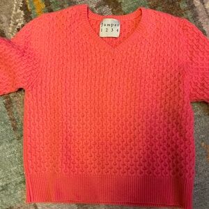 JUMPER1234 Mongolian cashmere sweater in coral